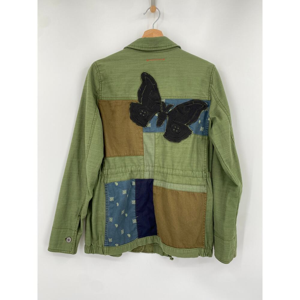 Anthropologie green patch cargo jacket